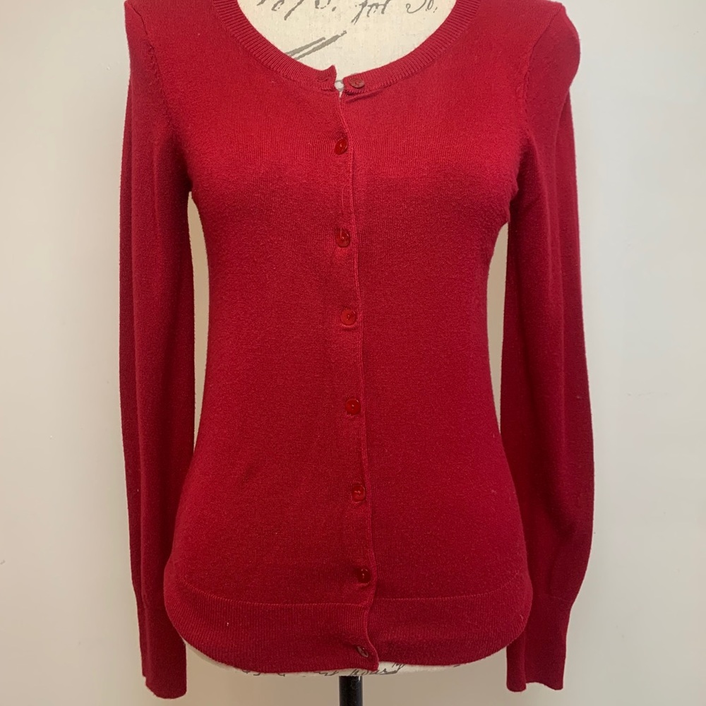 Express Red Cardigan Small - Picture 2 of 4